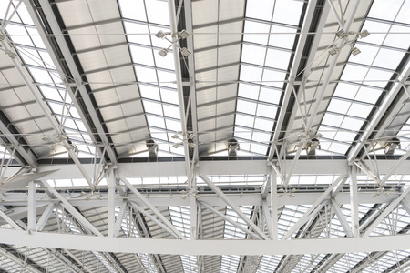 building construction of metal steel framework outdoorsの写真素材