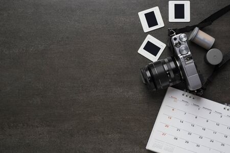 travel planning on black background