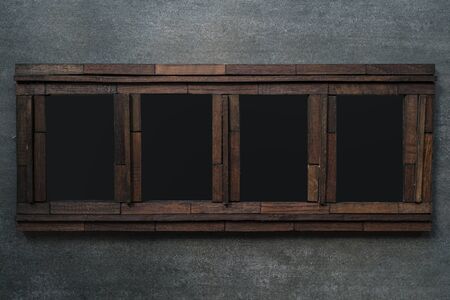 photo frame on the black backgroundの写真素材