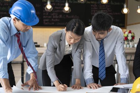 Business people working in conference room, success business partners group meeting and...