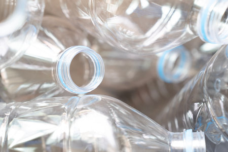 close up plastic bottles for recycling to conserve the environment, recycling, reuse, garbage...