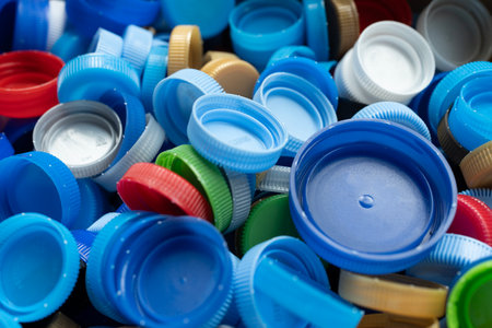 Close up plastic bottles for recycling to conserve the environment, recycling, reuse, garbage disposal, save the world conceptの写真素材