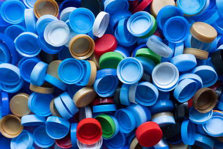Close up plastic bottles for recycling to conserve the environment, recycling, reuse, garbage disposal, save the world conceptの写真素材