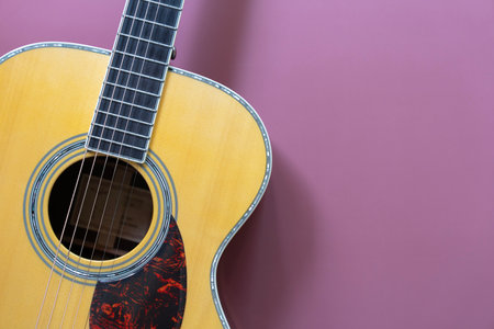 Acoustic guitar background, music concept