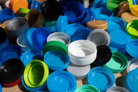 Close up plastic bottles for recycling to conserve the environment, recycling, reuse, garbage disposal, save the world conceptの写真素材