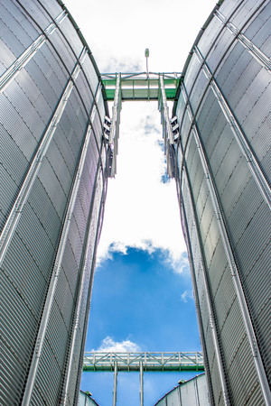 Storage tanks for grain and oil productsの写真素材