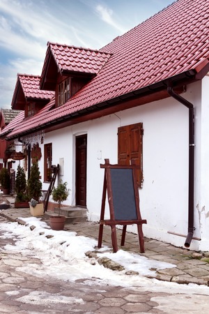 Beautiful facade of the historic building in Kazimierz Dolny. Polandの写真素材