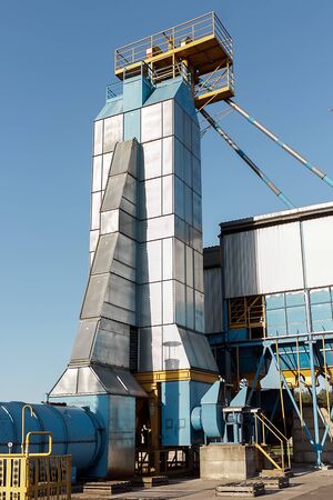 Old grain processing complex intended for coarse purification, drying up, and temporary storage of...