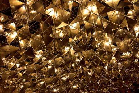 Abstract gold background. 3d rendering black and gold piramidの写真素材