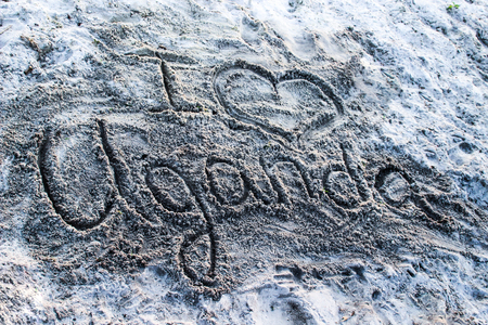 Fingerprint on the coast of Lake Victoriaの写真素材