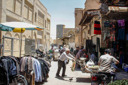Shiraz; Iran - May 17; 2017: Street with sellers in the marketのeditorial素材