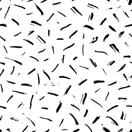 Messy vector seamless pattern with hand painted brush strokes.のイラスト素材