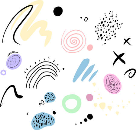 painted pattern with multicolored spots and lines