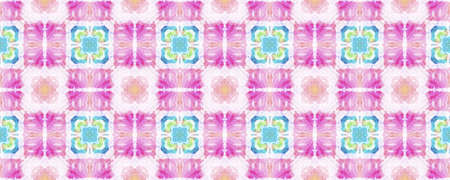 Boho Fabric. Blue, White, Indigo, Denim Seamless Texture. Repeat Tie Dye Illustration. Ikat African Design. Abstract Ikat Design. Ethnic Tribal Boho Fabric Pattern.の写真素材