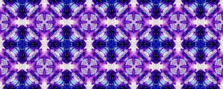 Tibetan Fabric. Repeatably Tie Dye Illustration. Ikat Japanese Motif. Blue Texture. Abstract Shibori...