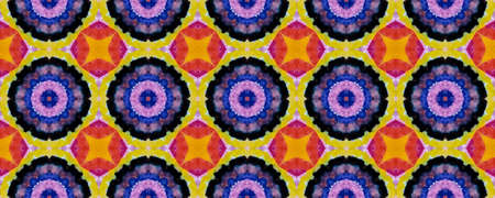 Tibetan Fabric. Seamless Tie Dye Illustration. Ikat Mexican Print. Abstract Batik Motif. Purple Texture. Tibetan Hand Drawn Fabric Print.の写真素材