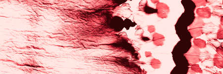 Red Blood Poster. Trandy Color Rose Banner.  Coral and Red Textile.  Vintage  Aquarelle Painting. Abstract Dyed Template.  Red Blood Illustration.の写真素材