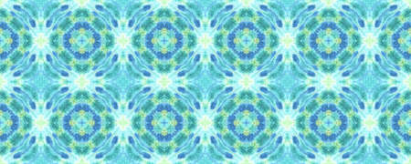 Tie Dye Background. Blue and Yellow Textile Print. Traditional Backdrop.  Multicolor Natural Ethnic Illustration. Colorful Tie Dye Background.の写真素材