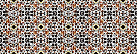 Animal Doodles. Wild Jaguar Backdrop. Watercolor Savannah Pattern. Animal Pattern. Trandy Pattern. Animal  BG. Watercolor Animal.の写真素材