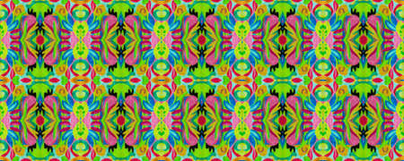 Modern Ethnic Pattern Seamless. Turkish Rug. Islam Decor. Modern Ethnic Texture. Ikat Trandy Illustration. Islam Decor. Colorful Turkish Trandy Textile.の写真素材