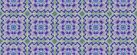 Indian Native American Pattern. Seamless Tie Dye Ornament. Ikat Japanese Design. Blue, Indigo,...
