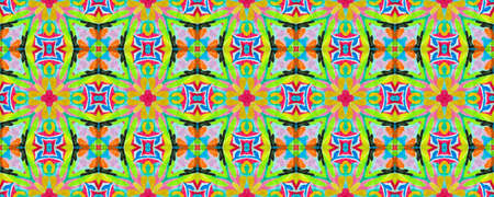 Talavera Ceramic. Italian Rug. Islam Fabric. Talavera Ceramic Texture. Ikat Trandy Rug. Sicily Print. Colorful Turkish Trandy Illustration.の写真素材