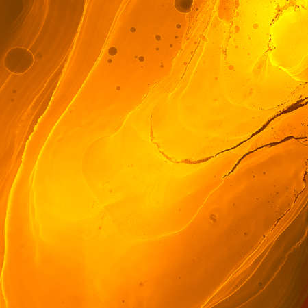 Alcohol Ink Texture. Wedding Background. Alcohol Ink Splash. Yellow Alcohol Ink Texture. Liquid...