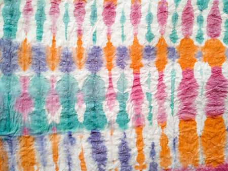 Artistic Painting. Striped Multicolor Texture. Trandy Shibori. Tie Dye Aquarelle Texture. Abstract Shibori Pattern. Artistic Painting Illustration.の写真素材