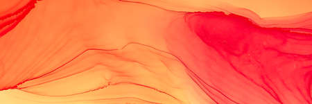 Hand-painted Composition. Vibrant Element. Red Yellow Red Yellow Hand-painted Composition. Alcohol Ink Backdrop. Modern Paint. Fashion Background. Painted Wallpaper. Swirl.の写真素材