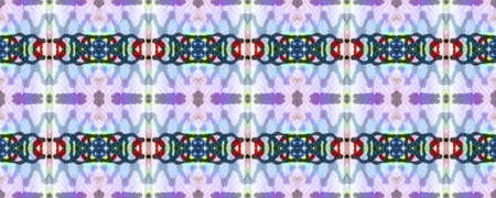 Indian Native American Pattern. Seamless Tie Dye Ornament. Ikat Turkish Design. Abstract Ikat...