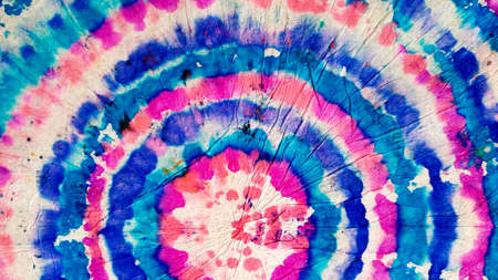 Dirty Art. Tie Dye Aquarelle Pattern. Abstract Shibori Fabric. Vintage Tie Dye. Blue and Orange...