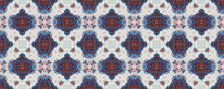 Batik Multicolor Design.  Traditional Backdrop.  Colorful Natural Ethnic Illustration. Indigo and...