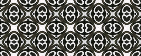 Aztec Lace Pattern. Seamless Tie Dye Ornament. Ikat Mexican Motif. Abstract Kaleidoscope Design....