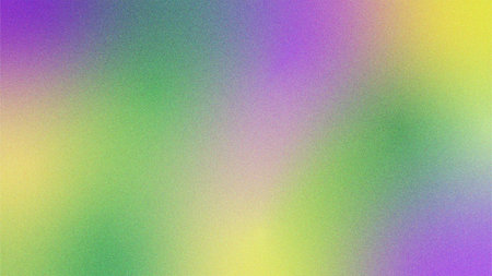 Bright Mardi Gras Abstract Banner in Purple, Green, And Yellow Colors. Mesh Gradient with Grained...