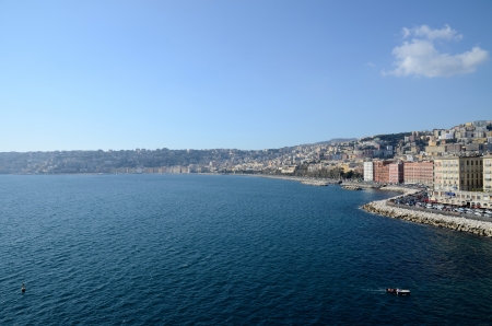 Seaside of Naples,Italyの写真素材