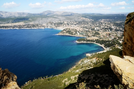 The coast of Cassis in Provence near Marseille,South Franceの写真素材