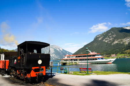 Seespitz Station, entrance of Achensee in tyrol (Austria)のeditorial素材