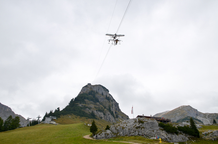 Airrofan SKYGLIDER, Cool Attraction in Tyrol (Austria)の写真素材