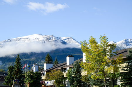 Autumn Scenery of Jasper, Canadian Rockiesの写真素材