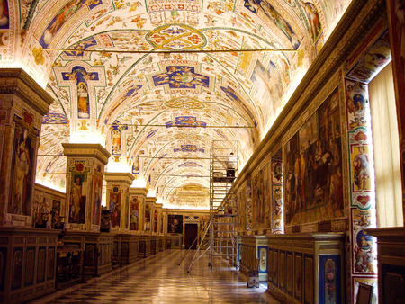 Sistine Hall in the Vatican Library, Vatican Cityのeditorial素材