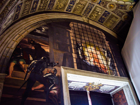 Deliverance of Saint Peter in Stanza di Eliodoro (Room of Heliodorus), Vatican Museums, Vatican Cityのeditorial素材