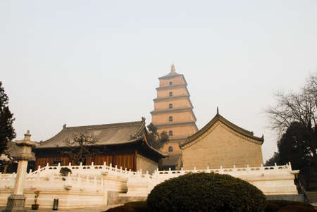 Giant Wild Goose Pagoda in the Morning, Xi ' an, Chinaのeditorial素材