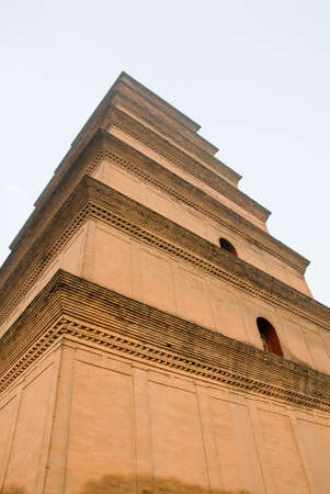 Giant Wild Goose Pagoda in the Morning, Xi ' an, Chinaのeditorial素材
