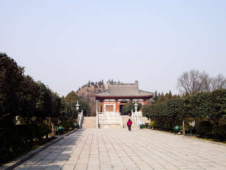 Tomb of Crown Prince Yide, or Li Chongrun, Son of Emperor Zhongzong in Tang Dynasty in Xi'an, Chinaのeditorial素材