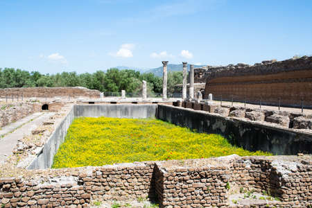 Ruins of Pompeii, an ancient Roman town destroyed by the volcano Vesuvius.