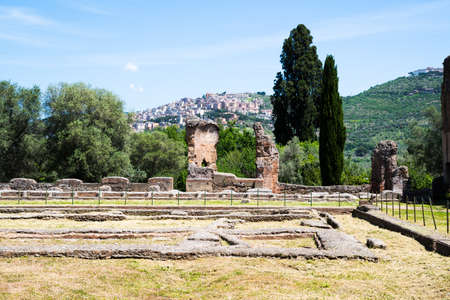 Roman ruins of Pompeii, an ancient Roman town destroyed by the volcano Vesuvius.の写真素材
