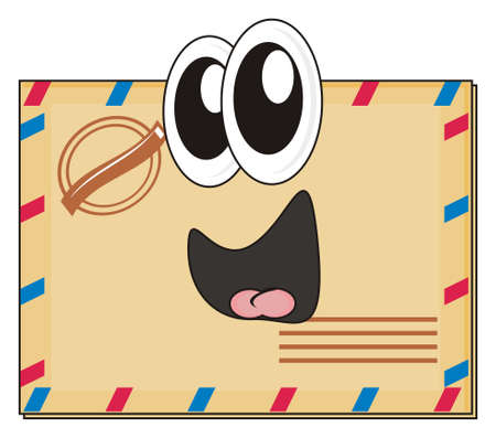 happy and smiling envelopeの写真素材