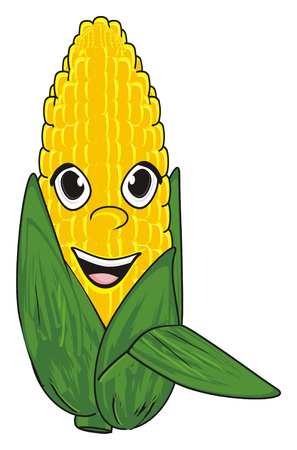 happy face of cornの写真素材