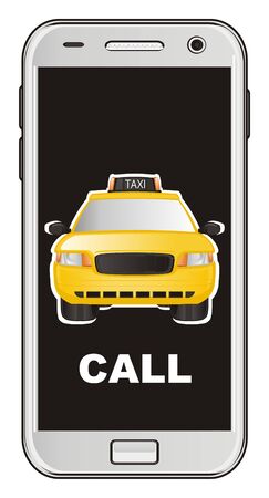 call taxi from mobileの写真素材