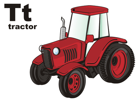 tractor and abcの写真素材